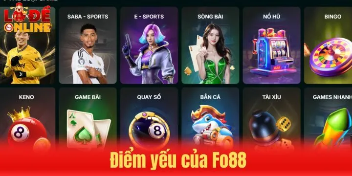 Tổng hợp yếu điểm của nền tảng Fo88