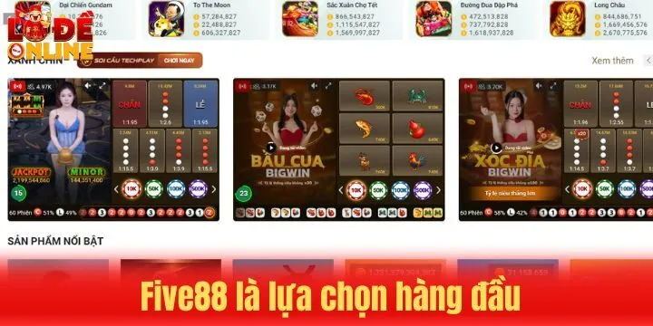 Five88 luôn là lựa chọn hàng đầu của dân cược